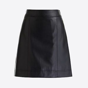Jcrew Factory Faux Black Leather Skirt Size 0